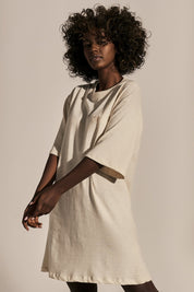 ECRU SHORT SLEEVE DRESS - HAWAII