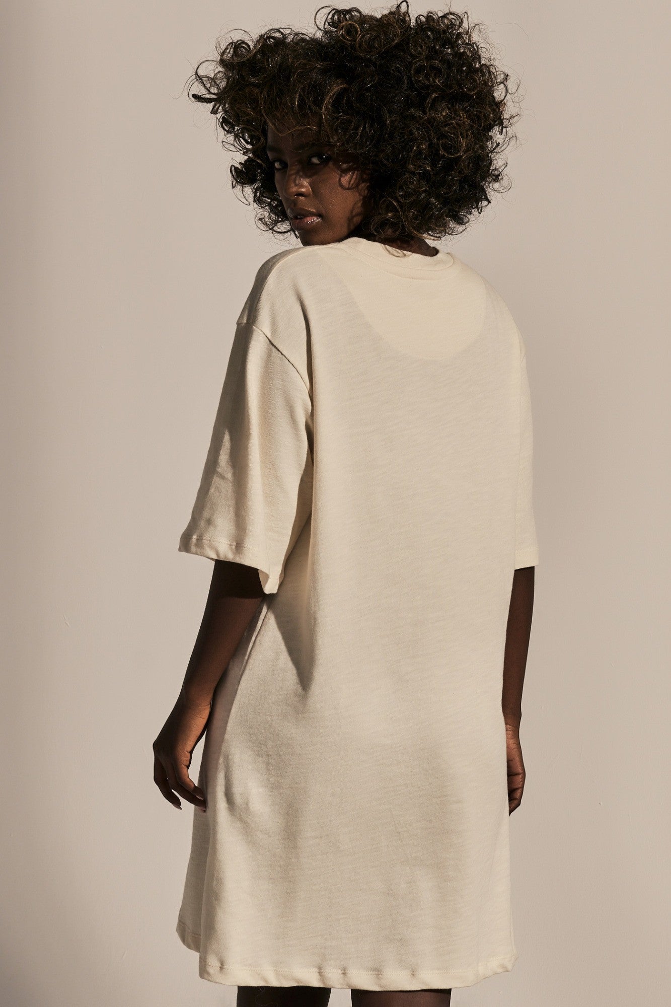 ECRU SHORT SLEEVE DRESS - HAWAII