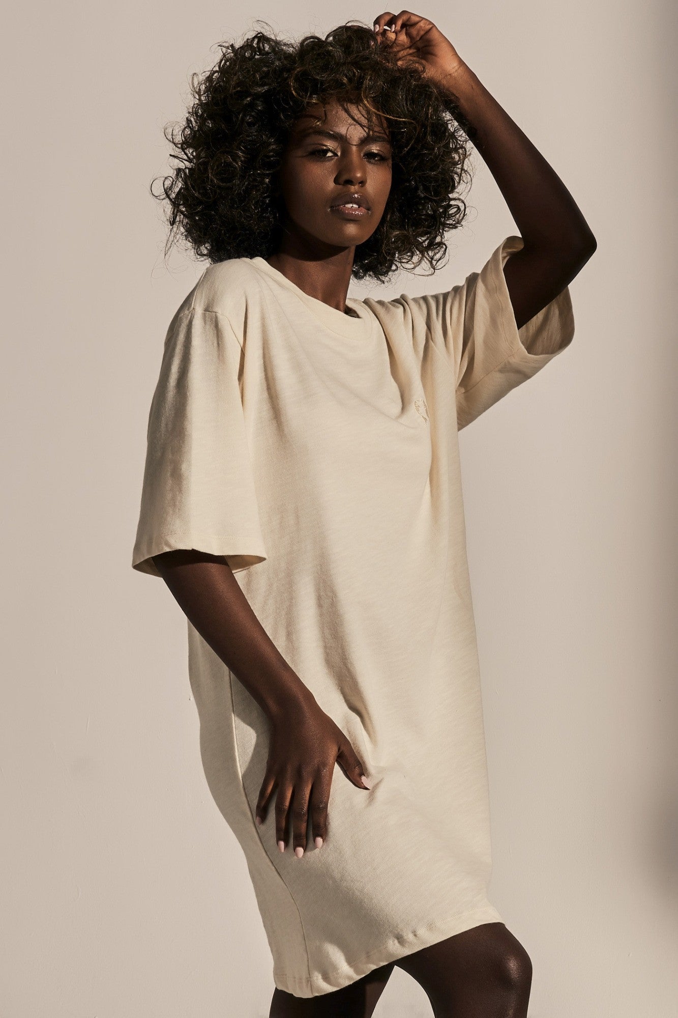 ECRU SHORT SLEEVE DRESS - HAWAII