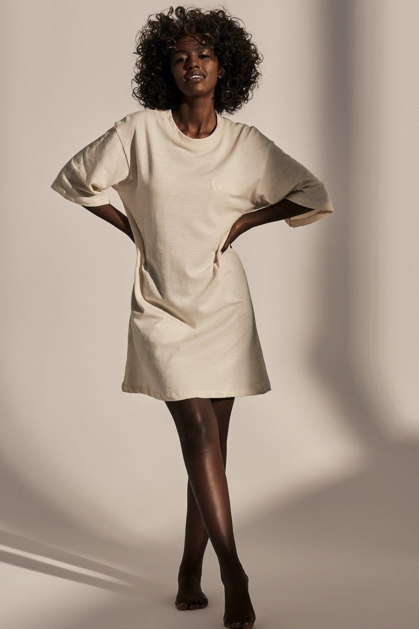 ECRU SHORT SLEEVE DRESS - HAWAII