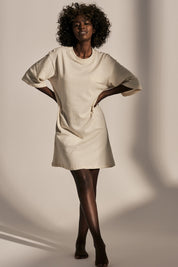 ECRU SHORT SLEEVE DRESS - HAWAII