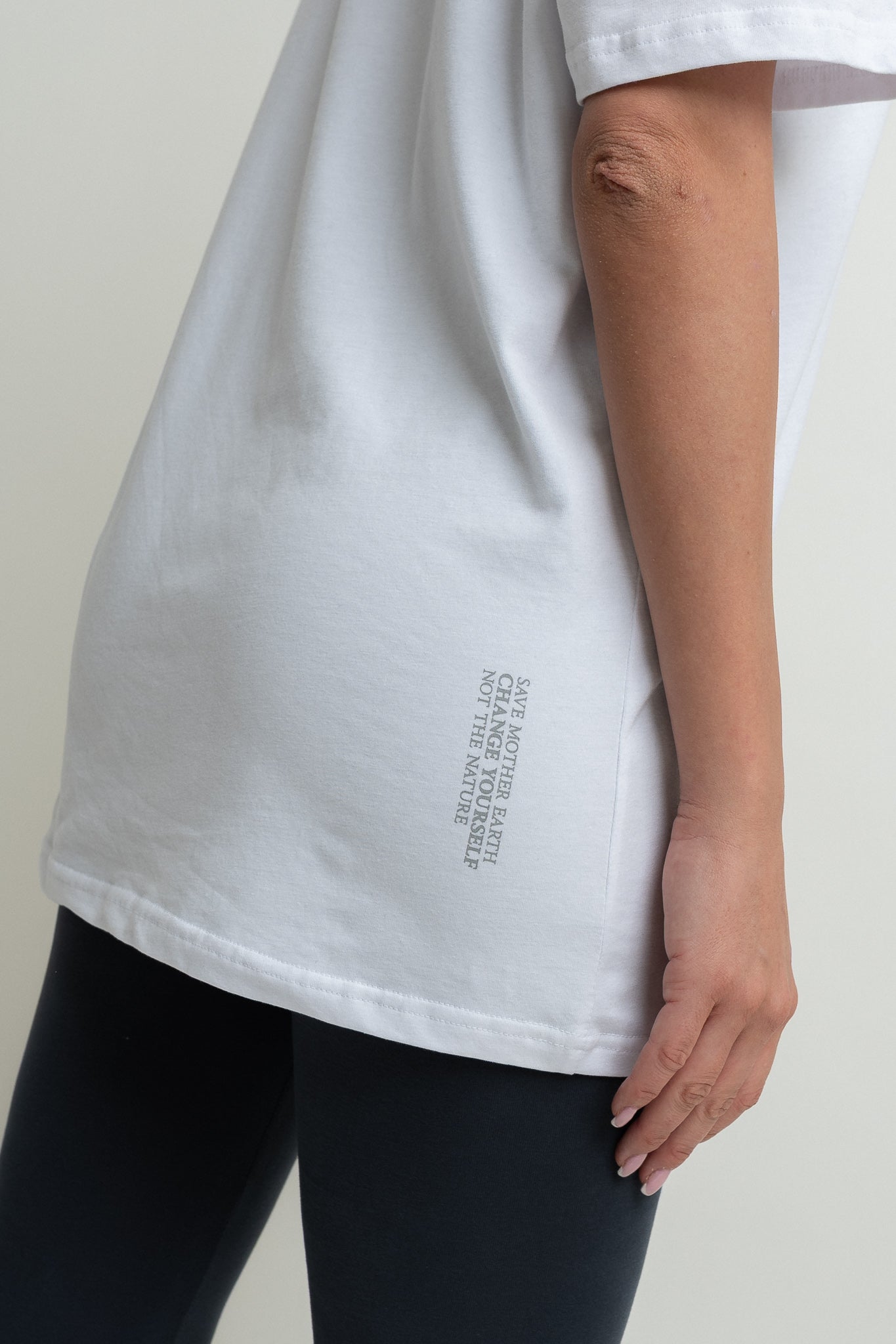 T-SHIRT OVERSIZE BIAŁY- HURON