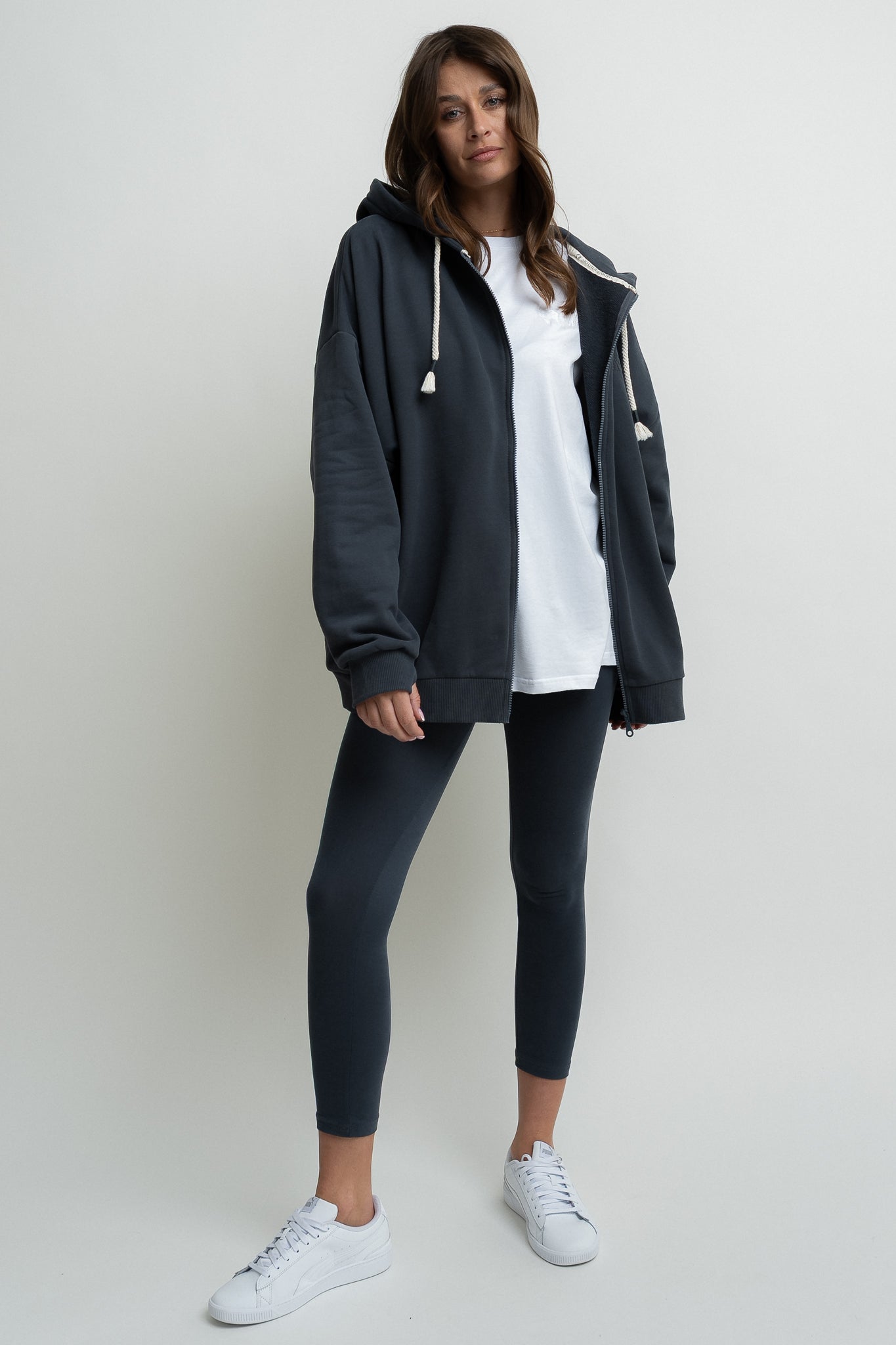 GRAPHITE COTTON LEGGINGS - LUIZIANA
