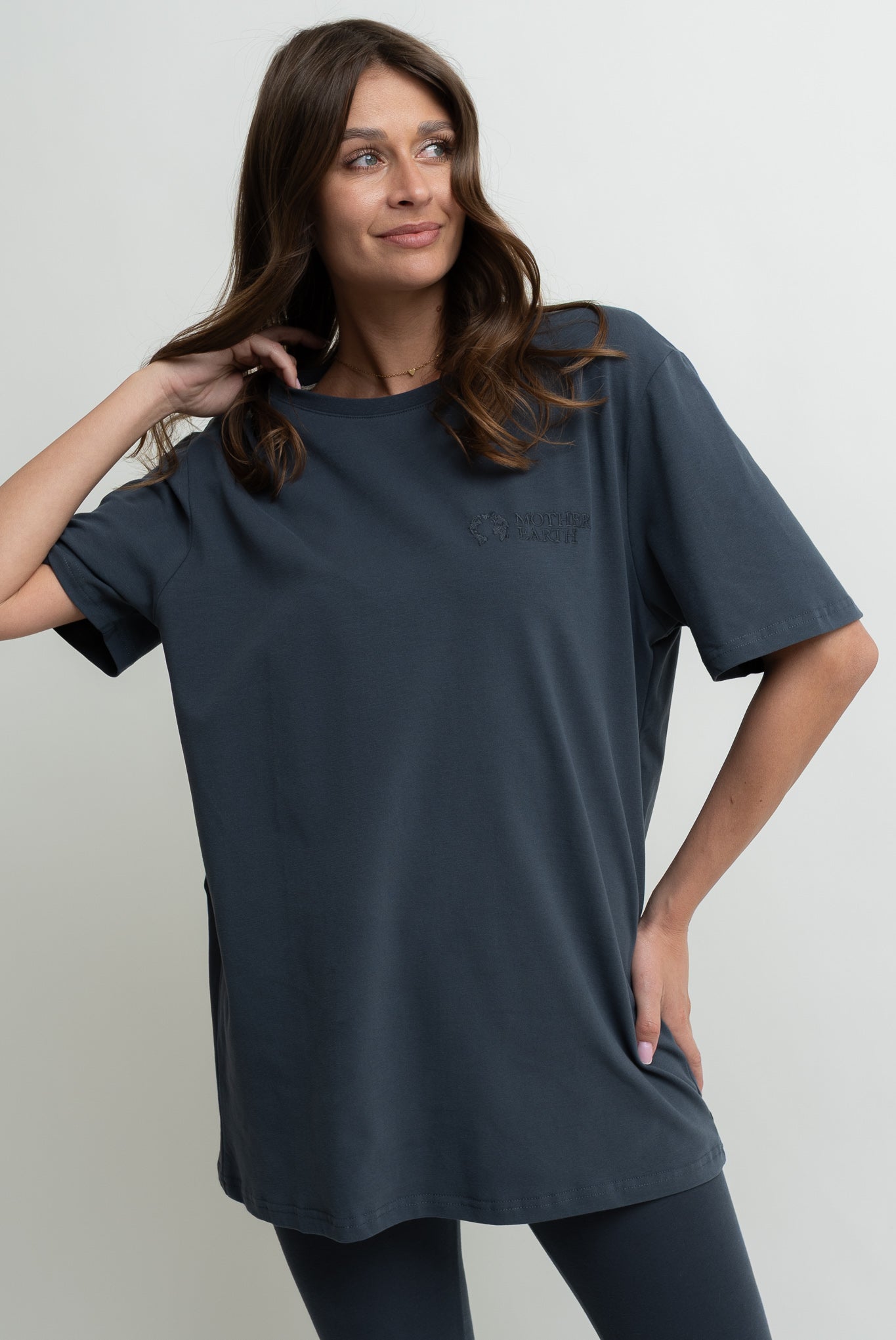 OVERSIZE GRAPHITE T-SHIRT - HURON