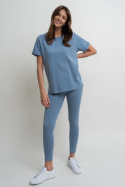 COTTON LEGGINGS DARK BLUE - LUIZIANA