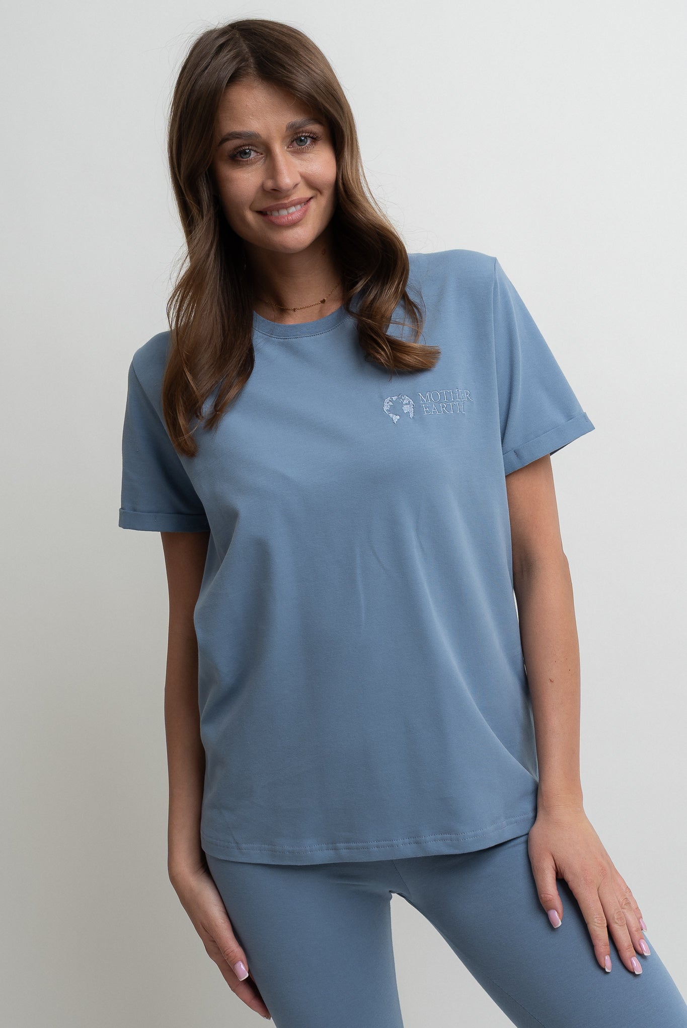 WOMEN'S DARK BLUE T-SHIRT - MORAINE