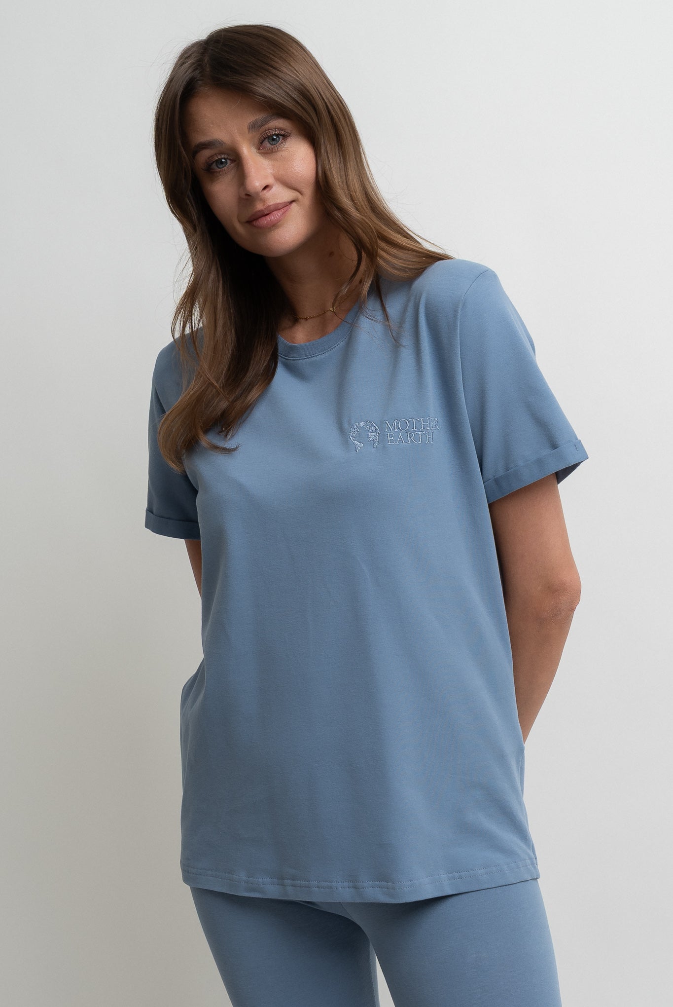 WOMEN'S DARK BLUE T-SHIRT - MORAINE