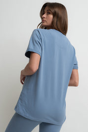 WOMEN'S DARK BLUE T-SHIRT - MORAINE