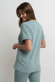 WOMEN'S TURQUOISE T-SHIRT - MORAINE