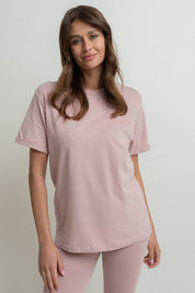 T-SHIRT DAMSKI JASNORÓŻOWY- MORAINE