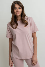 T-SHIRT DAMSKI JASNORÓŻOWY- MORAINE