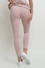 LIGHT PINK COTTON LEGGINGS - LUIZIANA
