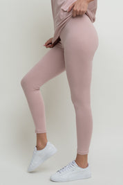 LIGHT PINK COTTON LEGGINGS - LUIZIANA