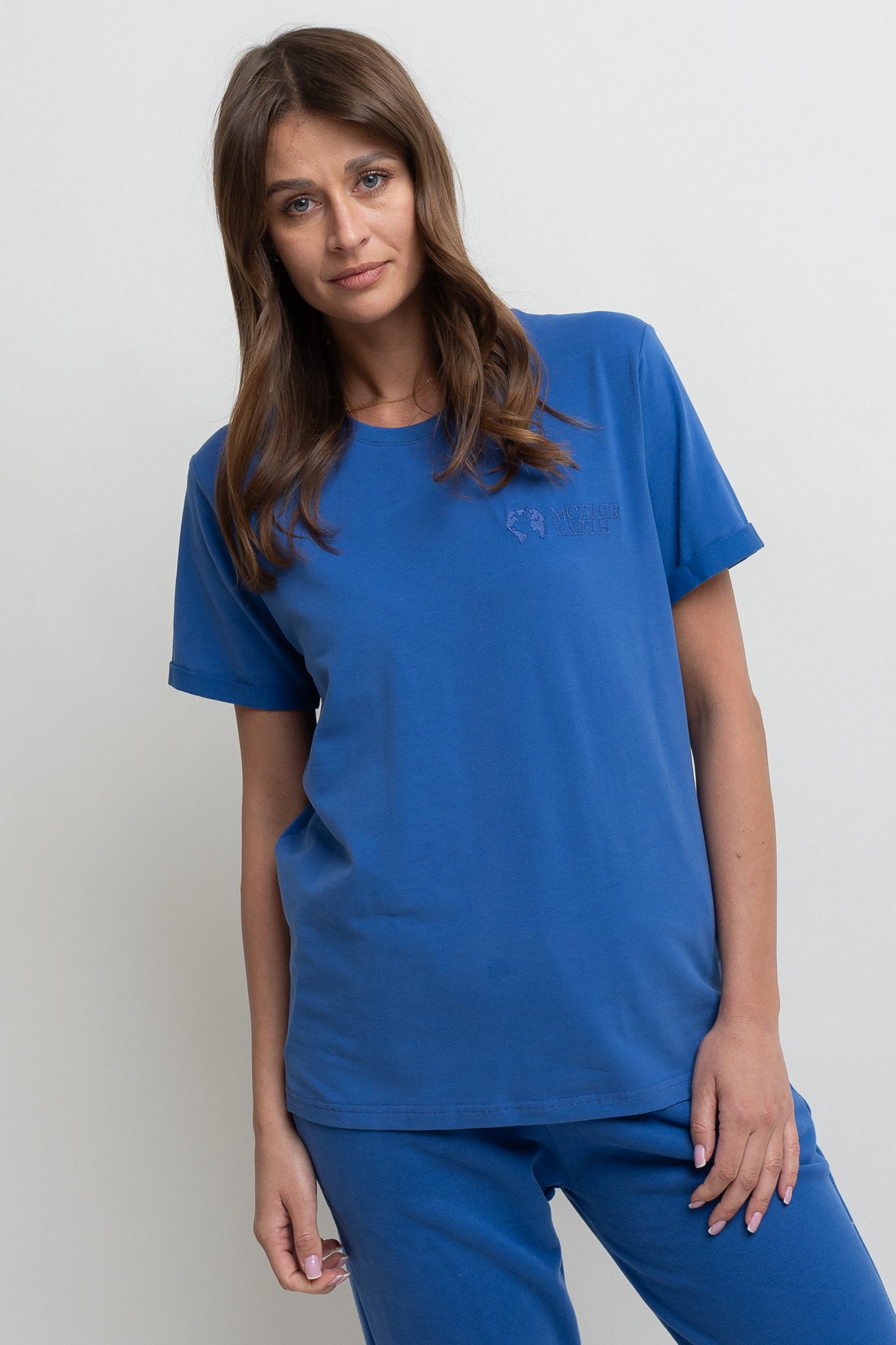 WOMEN'S CORNFLOWER BLUE T-SHIRT - MORAINE