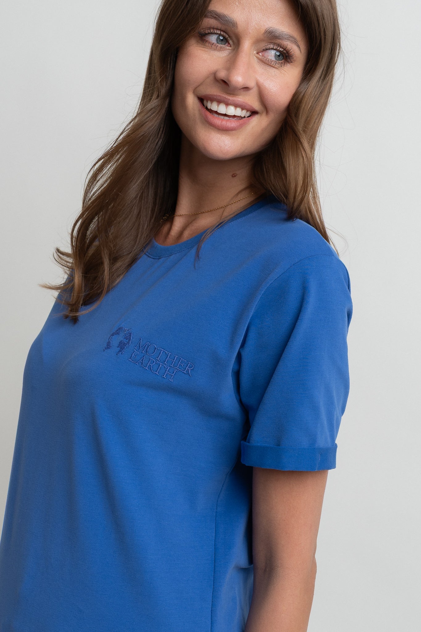 WOMEN'S CORNFLOWER BLUE T-SHIRT - MORAINE