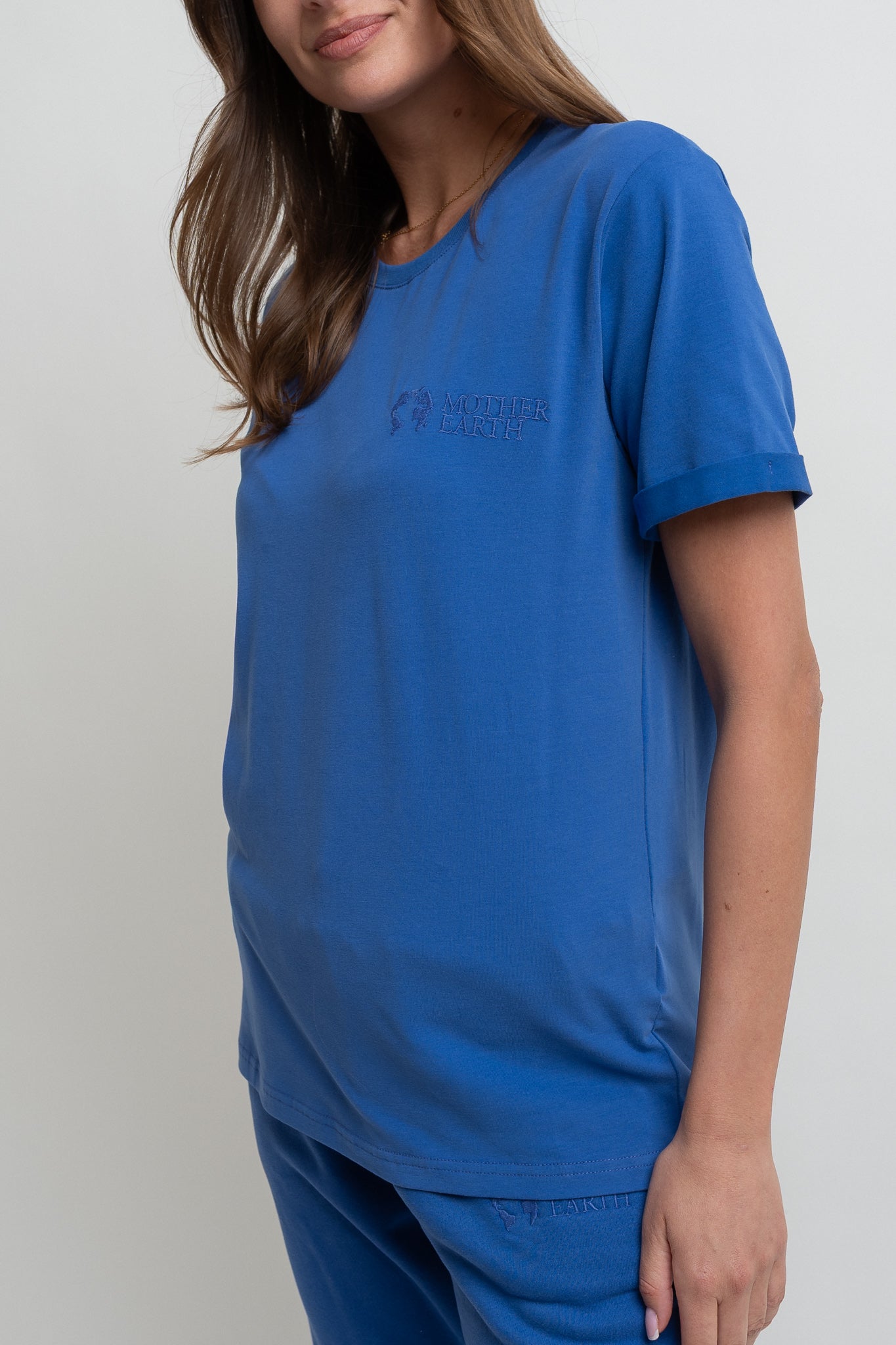 WOMEN'S CORNFLOWER BLUE T-SHIRT - MORAINE