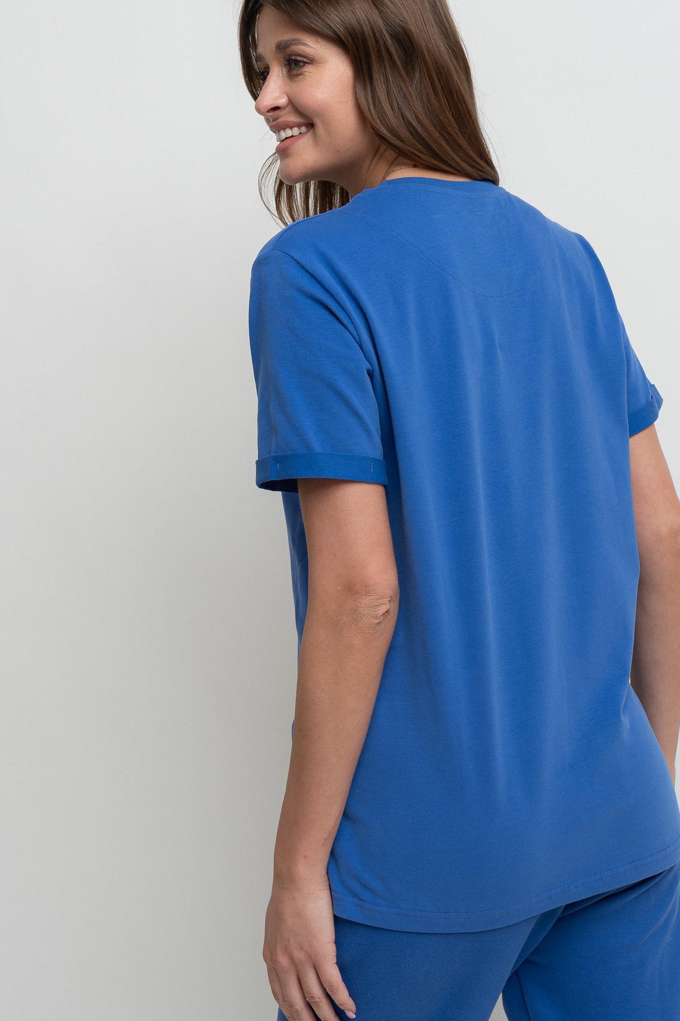 WOMEN'S CORNFLOWER BLUE T-SHIRT - MORAINE