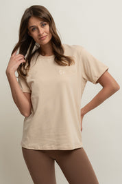 WOMEN'S BEIGE T-SHIRT - MORAINE