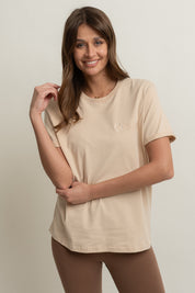 WOMEN'S BEIGE T-SHIRT - MORAINE