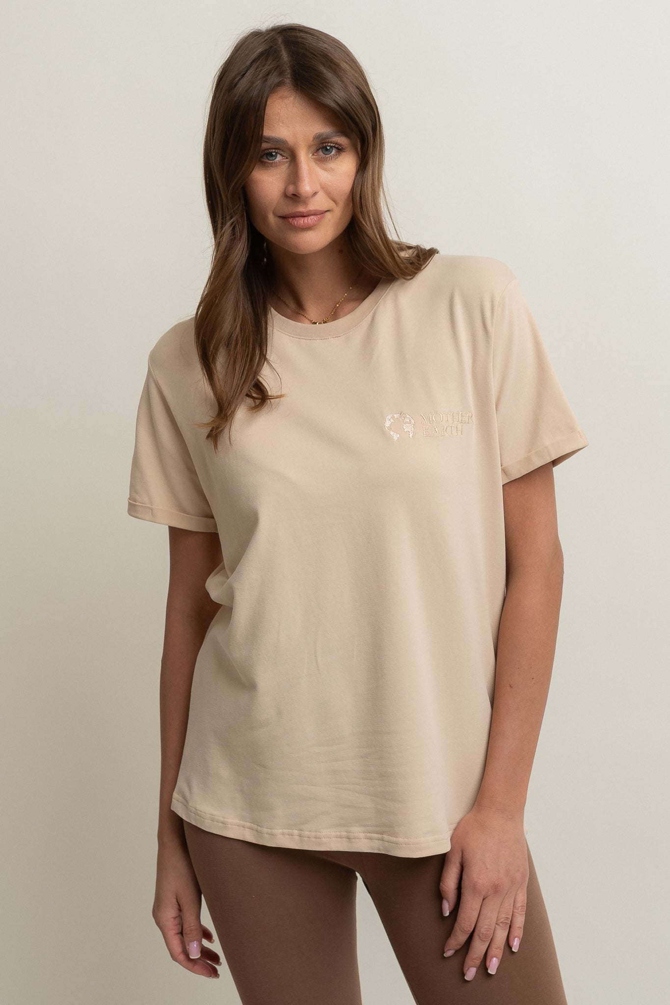 WOMEN'S BEIGE T-SHIRT - MORAINE