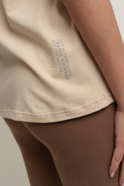 WOMEN'S BEIGE T-SHIRT - MORAINE