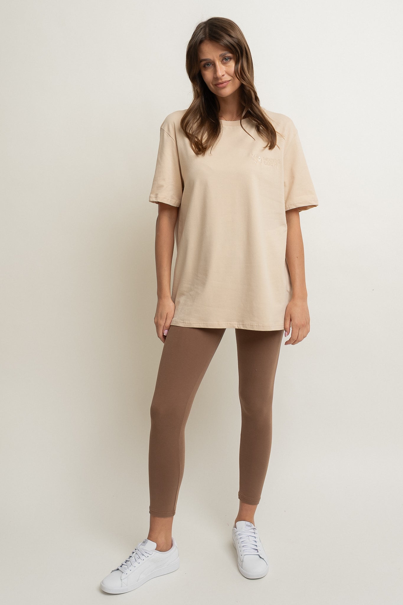 BEIGE OVERSIZE T-SHIRT - HURON