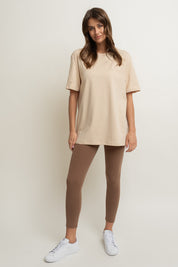 BEIGE OVERSIZE T-SHIRT - HURON