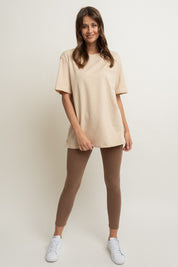 BEIGE OVERSIZE T-SHIRT - HURON