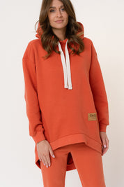 ORANGE HOODIE WITH EXTENDED BACK - ANDAMAN