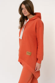 ORANGE HOODIE WITH EXTENDED BACK - ANDAMAN