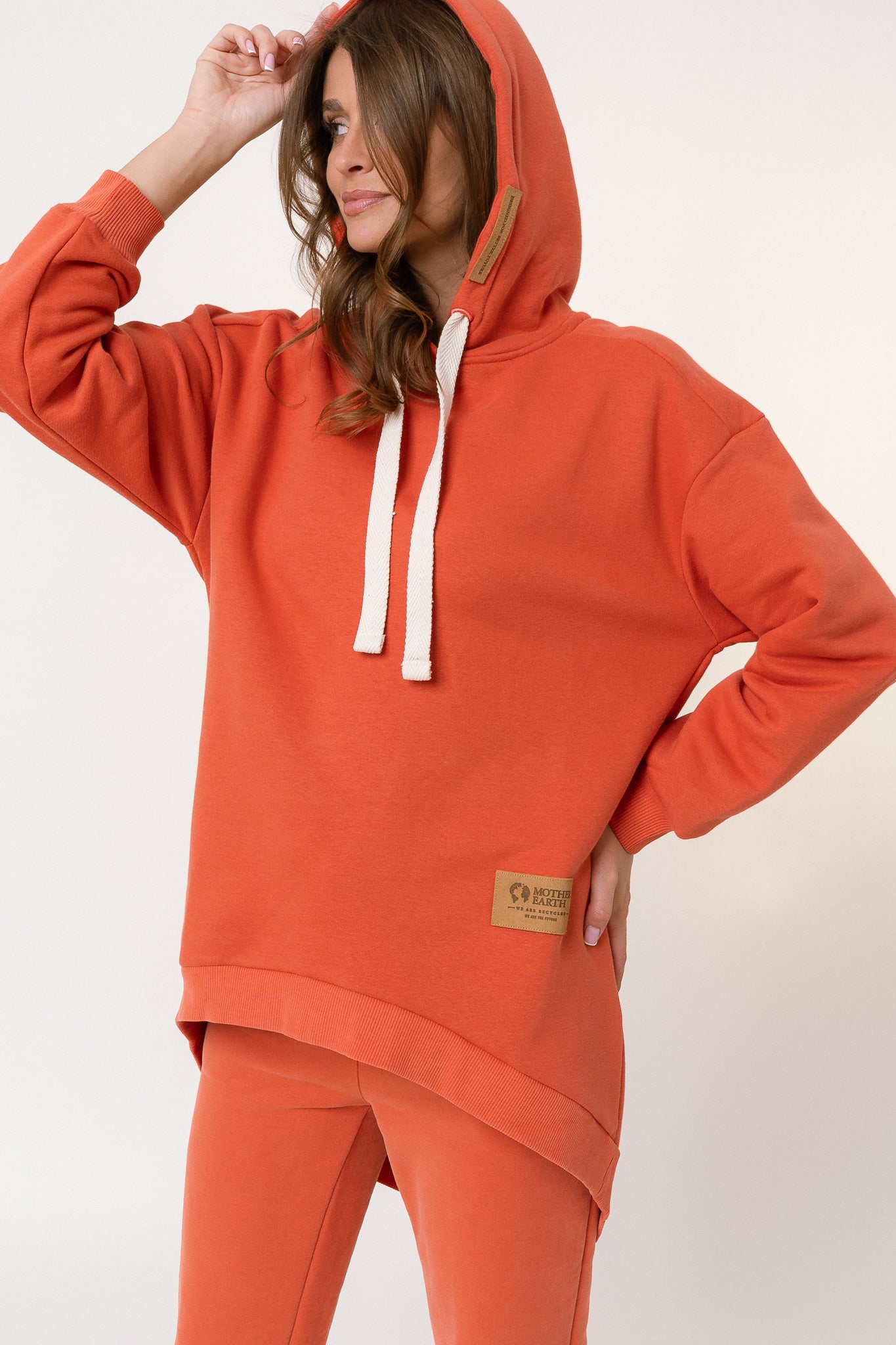 ORANGE HOODIE WITH EXTENDED BACK - ANDAMAN