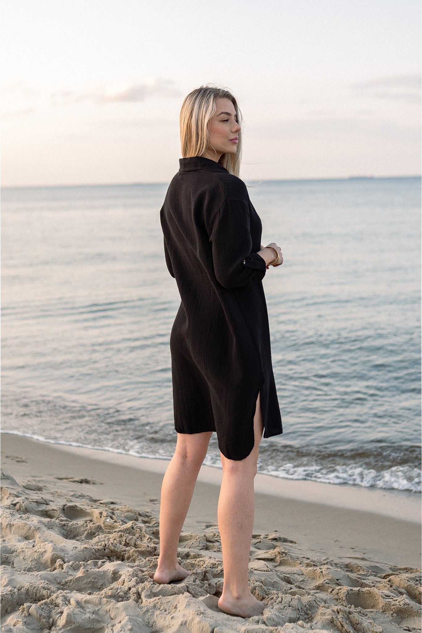 BLACK MUSLIN DRESS - NIOBE