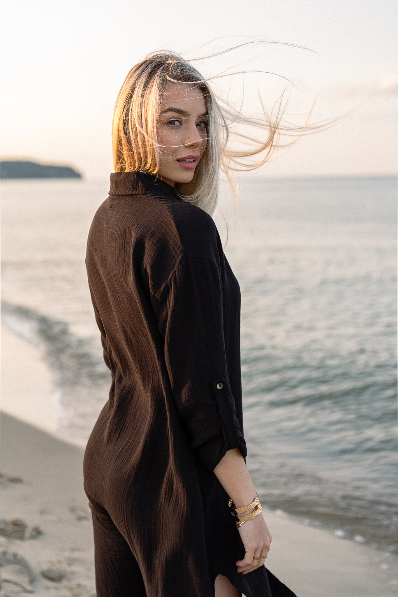 BLACK MUSLIN DRESS - NIOBE