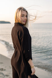 BLACK MUSLIN DRESS - NIOBE