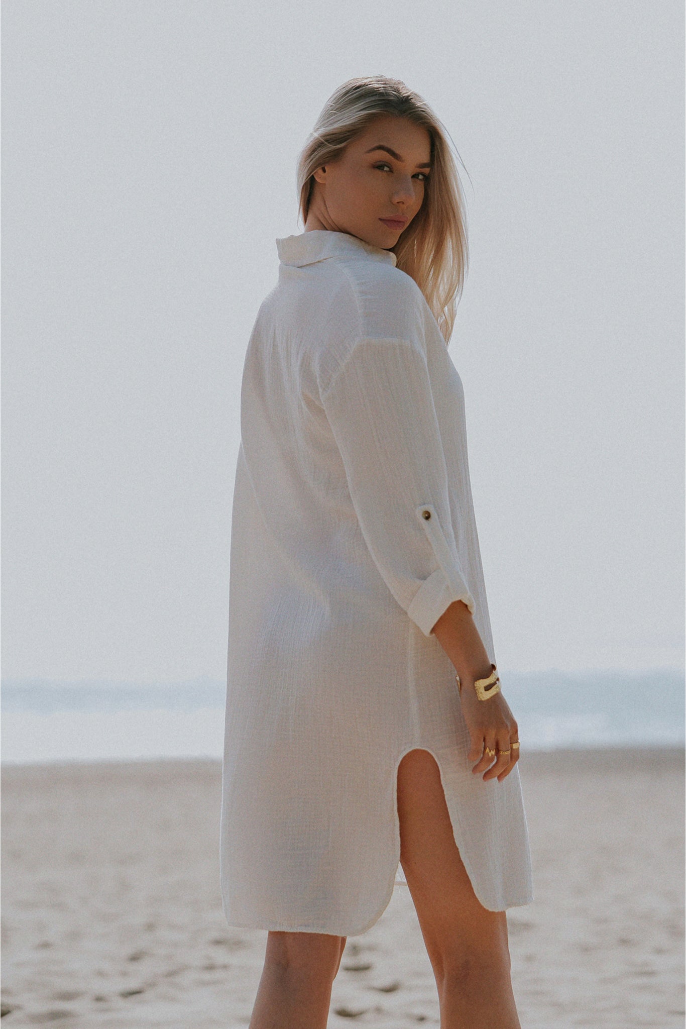 ECRU MUSLIN DRESS - NIOBE