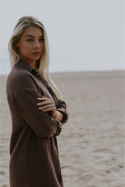 BROWN MUSLIN DRESS - NIOBE