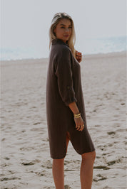 BROWN MUSLIN DRESS - NIOBE