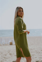 GREEN MUSLIN DRESS - NIOBE