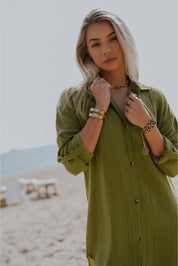 GREEN MUSLIN DRESS - NIOBE