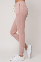 FITTED LONG LIGHT PINK SWEATPANTS - ITAKA
