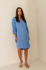 BLUE MUSLIN DRESS - NIOBE