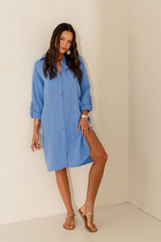 BLUE MUSLIN DRESS - NIOBE