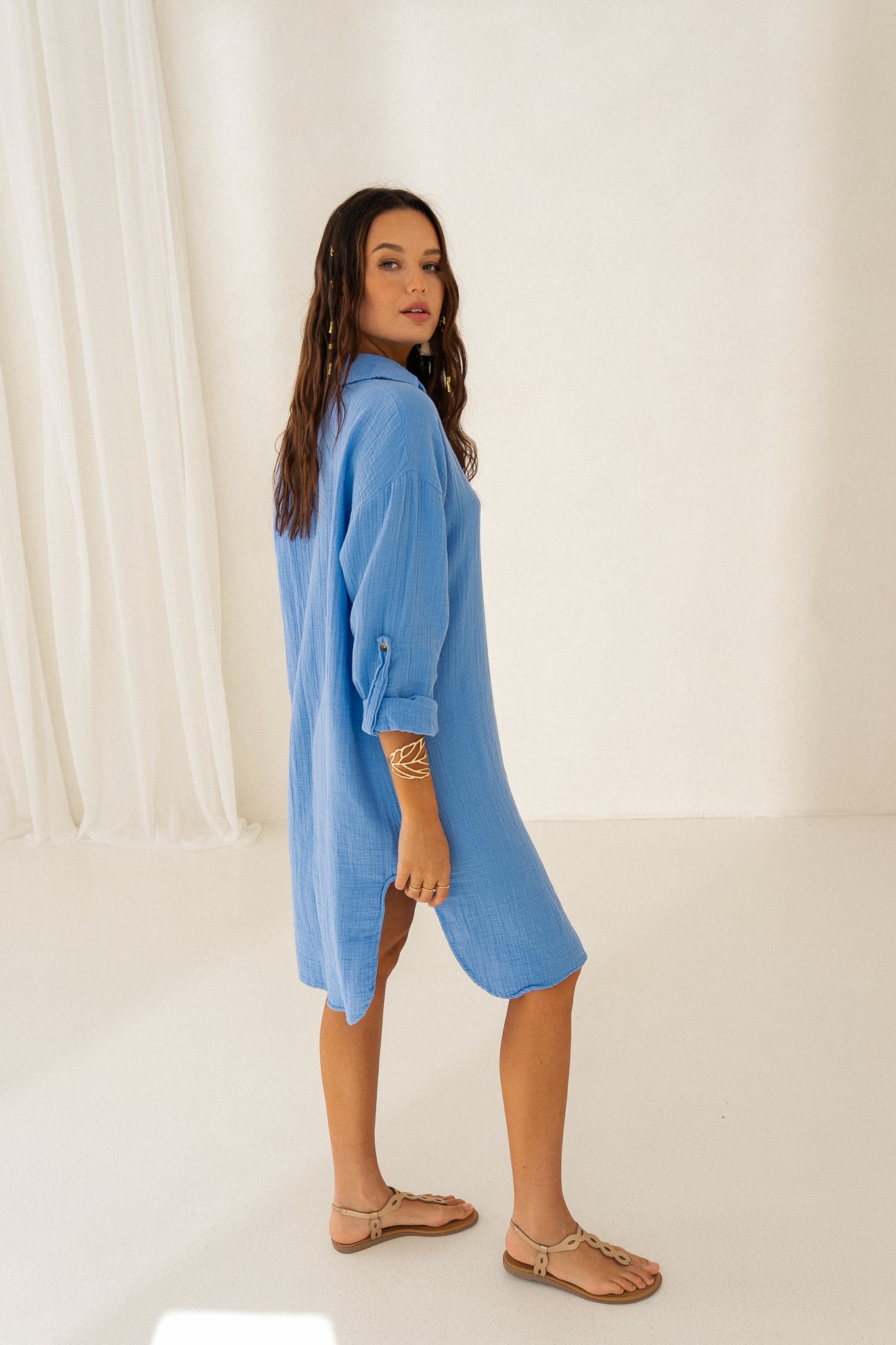 BLUE MUSLIN DRESS - NIOBE