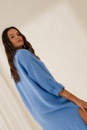 BLUE MUSLIN DRESS - NIOBE