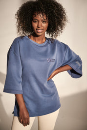 OVERSIZE SWEATSHIRT DARK BLUE - CARNEYA