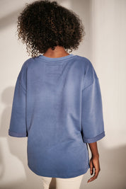 OVERSIZE SWEATSHIRT DARK BLUE - CARNEYA
