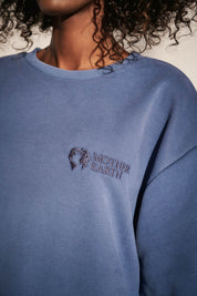 OVERSIZE SWEATSHIRT DARK BLUE - CARNEYA