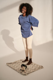 OVERSIZE SWEATSHIRT DARK BLUE - CARNEYA