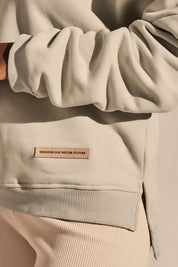 REGULAR FIT SWEATSHIRT WITH LONG BACK MINT - COOK