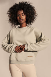 REGULAR FIT SWEATSHIRT WITH LONG BACK MINT - COOK